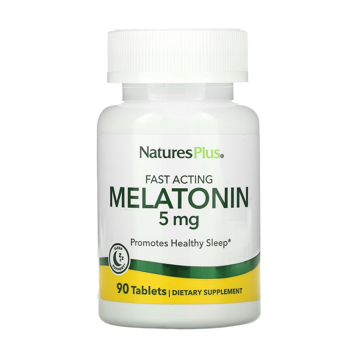 Швидкодіючий мелатонін NaturesPlus Fast Acting Melatonin 5 мг, 90 таблеток