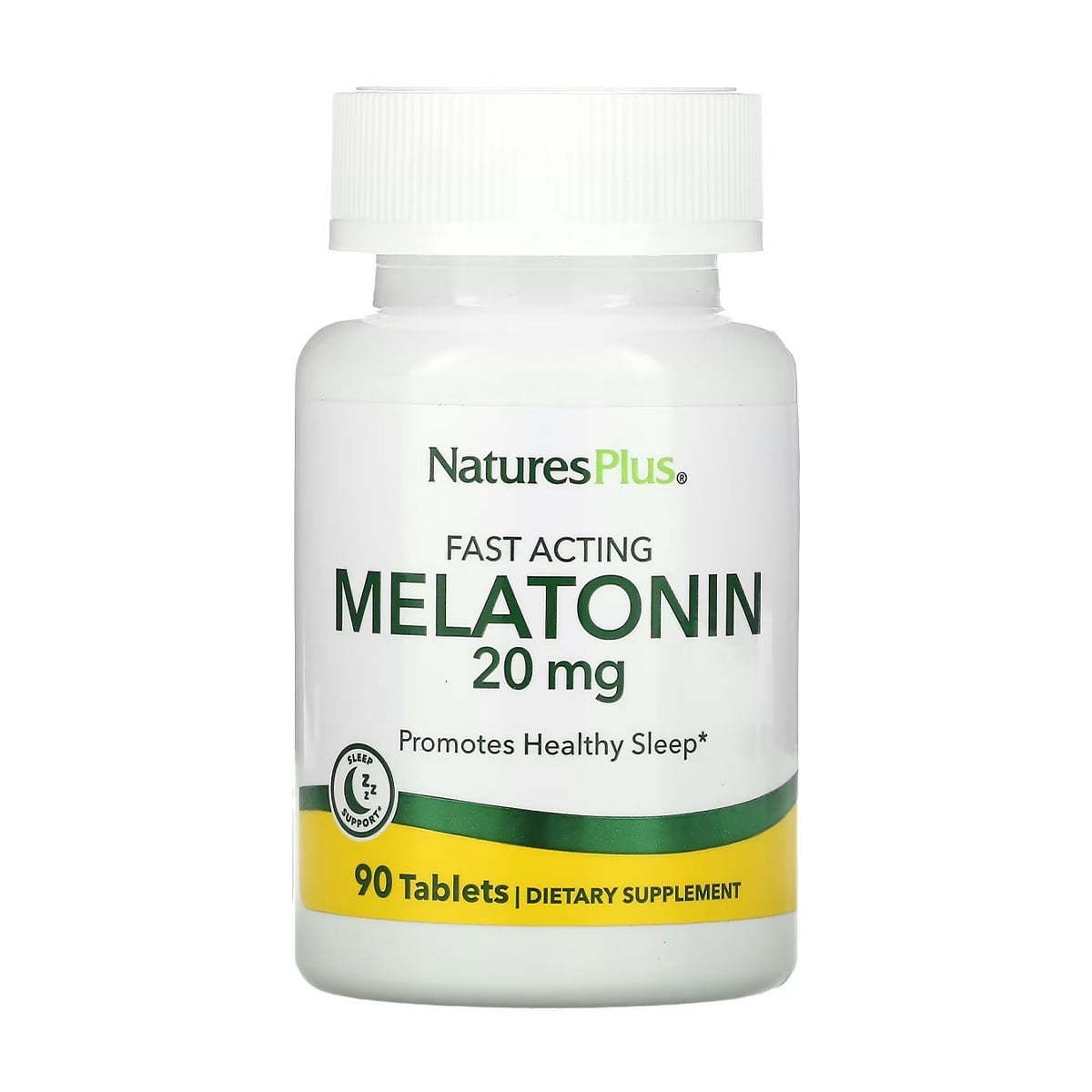Швидкодіючий мелатонін NaturesPlus Fast Acting Melatonin 20 мг, 90 таблеток
